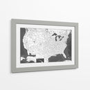Mapa muy detallado de los Estados Unidos Olson - Rosana Laiz Blursbyai | Cuadro decorativo de Canvas Lab