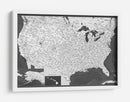 Mapa muy detallado de los Estados Unidos Olson - Rosana Laiz Blursbyai | Cuadro decorativo de Canvas Lab