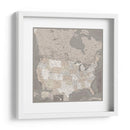 Mapa muy detallado de los Estados Unidos Davey II - Rosana Laiz Blursbyai | Cuadro decorativo de Canvas Lab