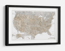 Mapa muy detallado de los Estados Unidos y Canadá I - Rosana Laiz Blursbyai | Cuadro decorativo de Canvas Lab