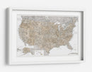 Mapa muy detallado de los Estados Unidos y Canadá I - Rosana Laiz Blursbyai | Cuadro decorativo de Canvas Lab