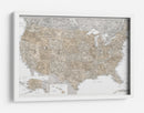 Mapa muy detallado de los Estados Unidos y Canadá I - Rosana Laiz Blursbyai | Cuadro decorativo de Canvas Lab
