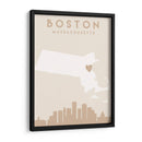 Boston - Mapas del corazón de la ciudad 16 - Emiliano Deificus | Cuadro decorativo de Canvas Lab