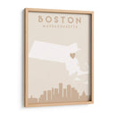Boston - Mapas del corazón de la ciudad 16 - Emiliano Deificus | Cuadro decorativo de Canvas Lab