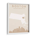 Boston - Mapas del corazón de la ciudad 16 - Emiliano Deificus | Cuadro decorativo de Canvas Lab
