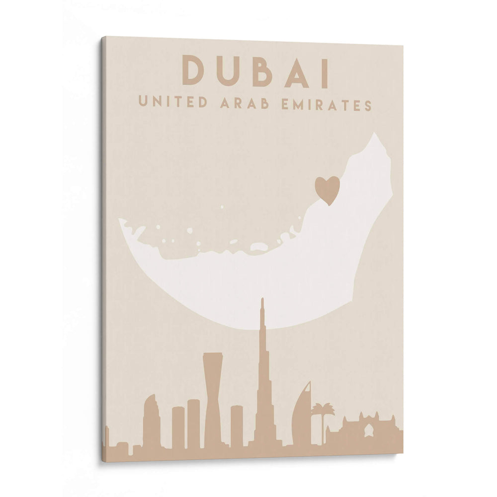Dubai - Mapas del corazón de la ciudad 27 - Emiliano Deificus | Cuadro decorativo de Canvas Lab