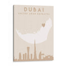 Dubai - Mapas del corazón de la ciudad 27 - Emiliano Deificus | Cuadro decorativo de Canvas Lab