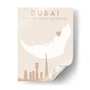 Dubai - Mapas del corazón de la ciudad 27 - Emiliano Deificus | Cuadro decorativo de Canvas Lab