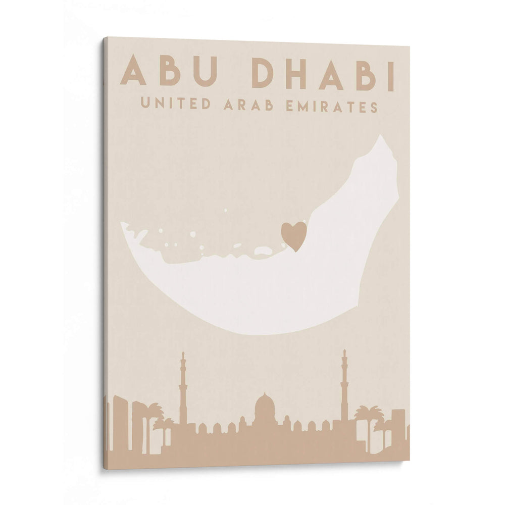Abu Dhabi - Mapas del corazón de la ciudad 01 - Emiliano Deificus | Cuadro decorativo de Canvas Lab