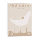 Abu Dhabi - Mapas del corazón de la ciudad 01 - Emiliano Deificus | Cuadro decorativo de Canvas Lab