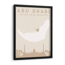 Abu Dhabi - Mapas del corazón de la ciudad 01 - Emiliano Deificus | Cuadro decorativo de Canvas Lab