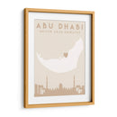 Abu Dhabi - Mapas del corazón de la ciudad 01 - Emiliano Deificus | Cuadro decorativo de Canvas Lab