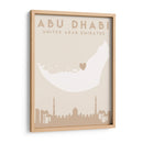 Abu Dhabi - Mapas del corazón de la ciudad 01 - Emiliano Deificus | Cuadro decorativo de Canvas Lab
