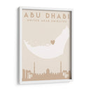 Abu Dhabi - Mapas del corazón de la ciudad 01 - Emiliano Deificus | Cuadro decorativo de Canvas Lab