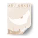 Abu Dhabi - Mapas del corazón de la ciudad 01 - Emiliano Deificus | Cuadro decorativo de Canvas Lab