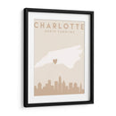 Charlotte - Mapas del corazón de la ciudad 20 - Emiliano Deificus | Cuadro decorativo de Canvas Lab