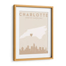 Charlotte - Mapas del corazón de la ciudad 20 - Emiliano Deificus | Cuadro decorativo de Canvas Lab