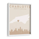 Charlotte - Mapas del corazón de la ciudad 20 - Emiliano Deificus | Cuadro decorativo de Canvas Lab