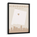 Albuquerque - Mapas del corazón de la ciudad 02 - Emiliano Deificus | Cuadro decorativo de Canvas Lab