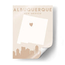 Albuquerque - Mapas del corazón de la ciudad 02 - Emiliano Deificus | Cuadro decorativo de Canvas Lab