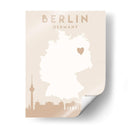 Berlin - Mapas del corazón de la ciudad 13 - Emiliano Deificus | Cuadro decorativo de Canvas Lab