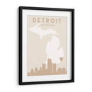 Detroit - Mapas del corazón de la ciudad 25 - Emiliano Deificus | Cuadro decorativo de Canvas Lab