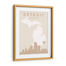 Detroit - Mapas del corazón de la ciudad 25 - Emiliano Deificus | Cuadro decorativo de Canvas Lab