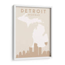 Detroit - Mapas del corazón de la ciudad 25 - Emiliano Deificus | Cuadro decorativo de Canvas Lab