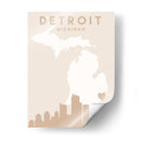 Detroit - Mapas del corazón de la ciudad 25 - Emiliano Deificus | Cuadro decorativo de Canvas Lab