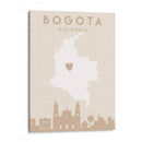 Bogota - Mapas del corazón de la ciudad 15 - Emiliano Deificus | Cuadro decorativo de Canvas Lab