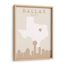 Dallas - Mapas del corazón de la ciudad 24 - Emiliano Deificus | Cuadro decorativo de Canvas Lab