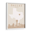 Dallas - Mapas del corazón de la ciudad 24 - Emiliano Deificus | Cuadro decorativo de Canvas Lab