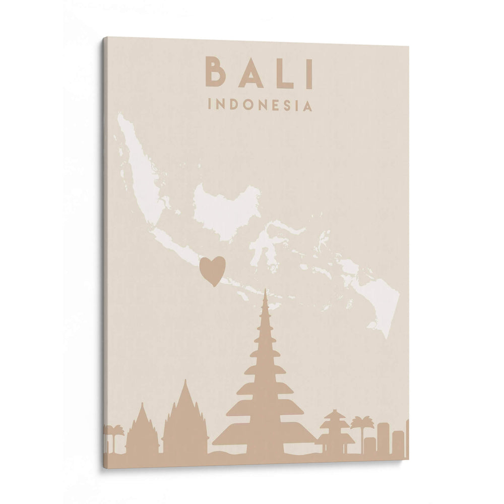 Bali - Mapas del corazón de la ciudad 07 - Emiliano Deificus | Cuadro decorativo de Canvas Lab