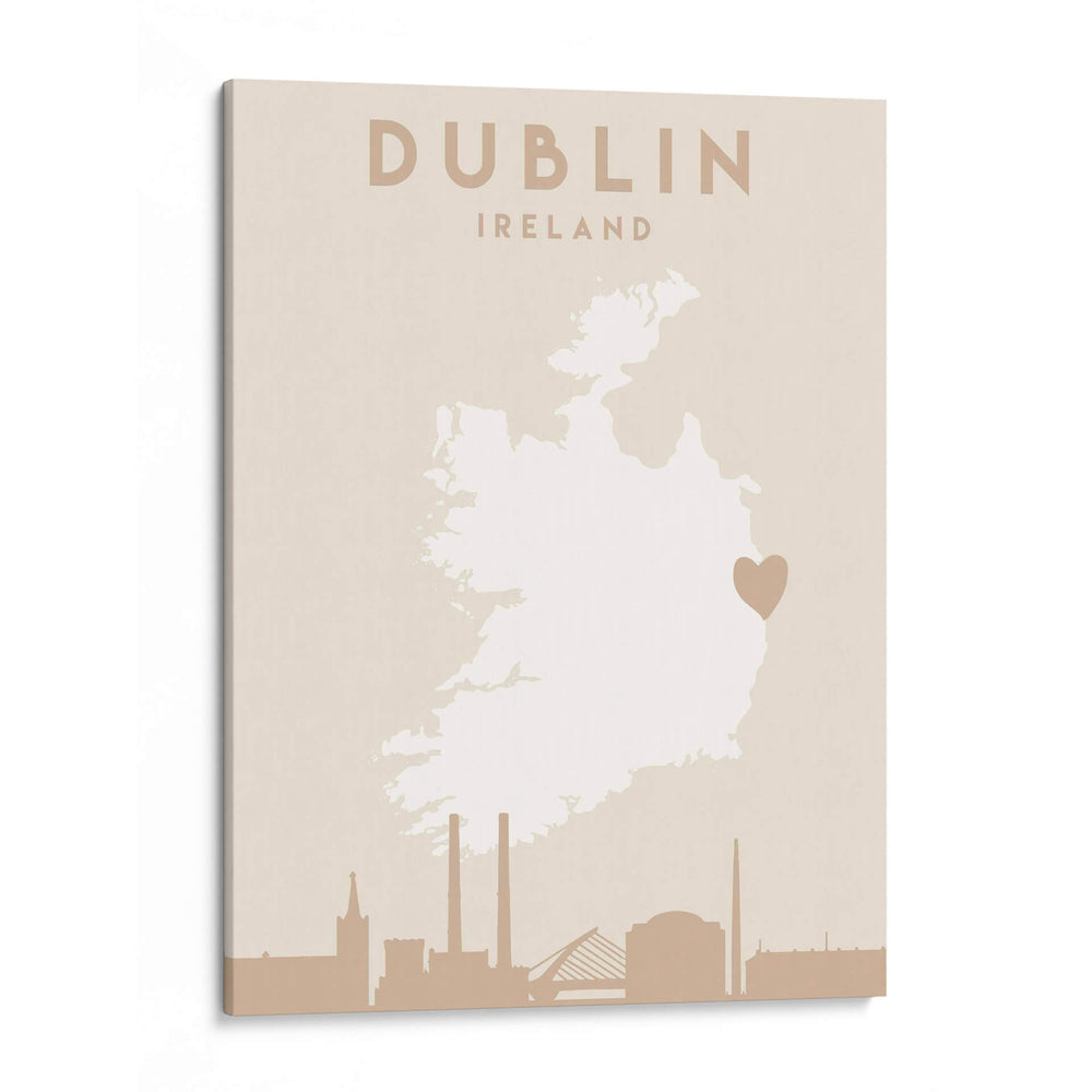 Dublin - Mapas del corazón de la ciudad 28 - Emiliano Deificus | Cuadro decorativo de Canvas Lab