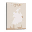 Dublin - Mapas del corazón de la ciudad 28 - Emiliano Deificus | Cuadro decorativo de Canvas Lab