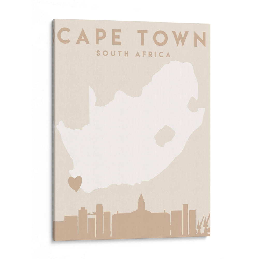 Cape Town - Mapas del corazón de la ciudad 18 - Emiliano Deificus | Cuadro decorativo de Canvas Lab