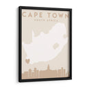 Cape Town - Mapas del corazón de la ciudad 18 - Emiliano Deificus | Cuadro decorativo de Canvas Lab