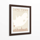 Cape Town - Mapas del corazón de la ciudad 18 - Emiliano Deificus | Cuadro decorativo de Canvas Lab