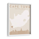 Cape Town - Mapas del corazón de la ciudad 18 - Emiliano Deificus | Cuadro decorativo de Canvas Lab