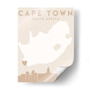 Cape Town - Mapas del corazón de la ciudad 18 - Emiliano Deificus | Cuadro decorativo de Canvas Lab