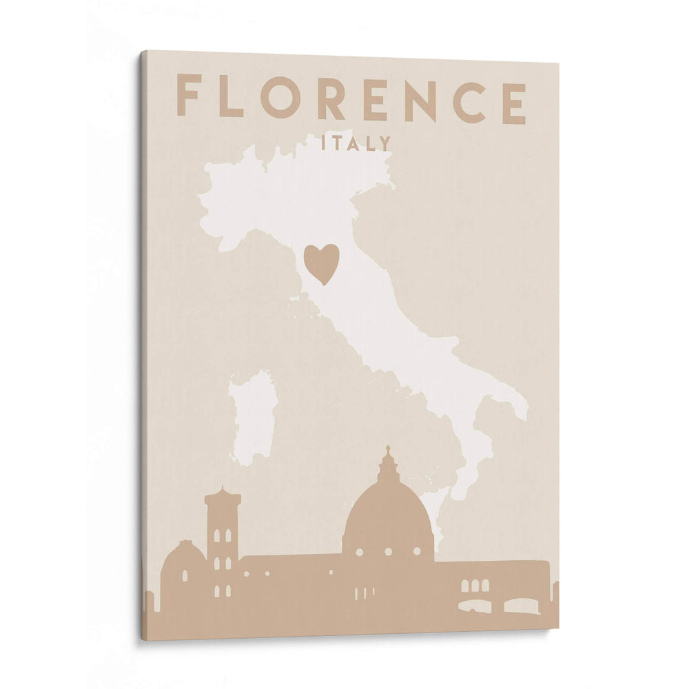 Florence - Mapas del corazón de la ciudad 30 - Emiliano Deificus | Cuadro decorativo de Canvas Lab