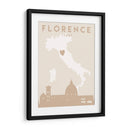 Florence - Mapas del corazón de la ciudad 30 - Emiliano Deificus | Cuadro decorativo de Canvas Lab