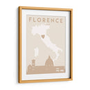 Florence - Mapas del corazón de la ciudad 30 - Emiliano Deificus | Cuadro decorativo de Canvas Lab