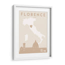 Florence - Mapas del corazón de la ciudad 30 - Emiliano Deificus | Cuadro decorativo de Canvas Lab