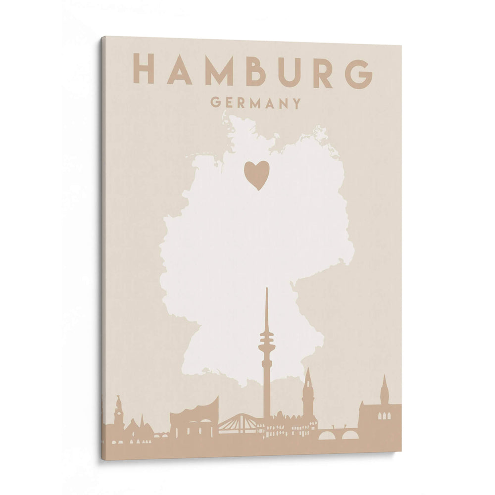 Hamburg - Mapas del corazón de la ciudad 31 - Emiliano Deificus | Cuadro decorativo de Canvas Lab