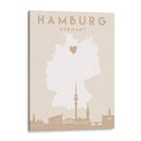 Hamburg - Mapas del corazón de la ciudad 31 - Emiliano Deificus | Cuadro decorativo de Canvas Lab