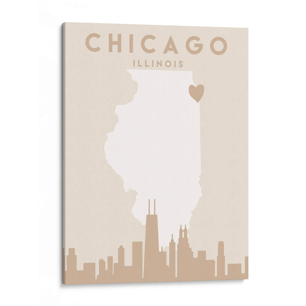 Chicago - Mapas del corazón de la ciudad 21 - Emiliano Deificus | Cuadro decorativo de Canvas Lab