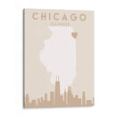 Chicago - Mapas del corazón de la ciudad 21 - Emiliano Deificus | Cuadro decorativo de Canvas Lab
