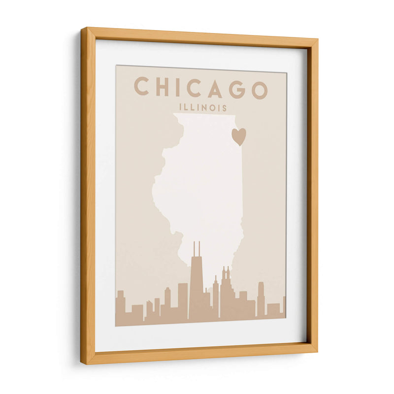 Chicago - Mapas del corazón de la ciudad 21 - Emiliano Deificus | Cuadro decorativo de Canvas Lab