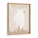Chicago - Mapas del corazón de la ciudad 21 - Emiliano Deificus | Cuadro decorativo de Canvas Lab
